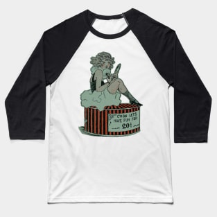 A vain girl looking at herself in the mirror Baseball T-Shirt